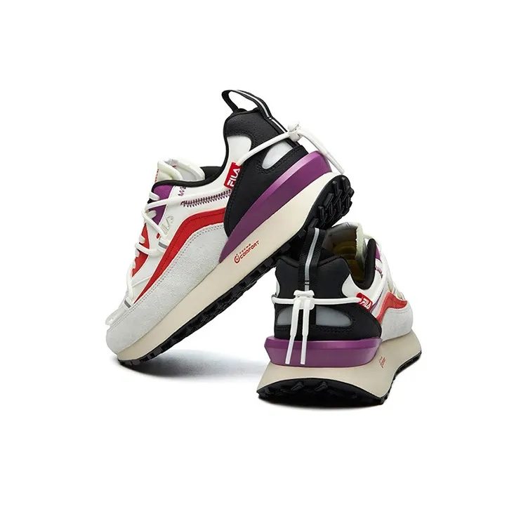 FILA FUSION Jogger DX Running Shoes Women's Low Top Snow/Orange Purple-4