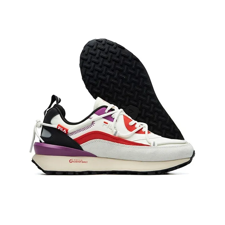 FILA FUSION Jogger DX Running Shoes Women's Low Top Snow/Orange Purple-5