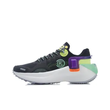 LiNing Ranger Essential Rebound Low Top Running Shoes Women's Black Green Purple
