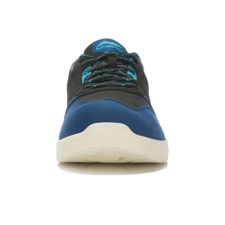 LiNing Cushioning Wear-Resistant Low-Top Running Shoes Unisex Blue Black-3