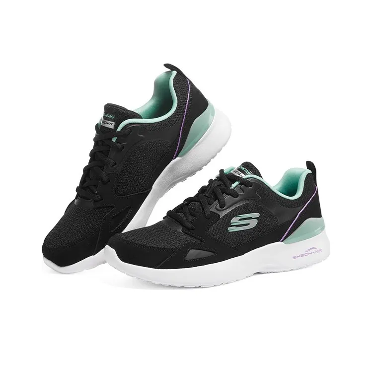 Skechers SKECH AIR Collection Running Shoes Women's Low Top Black/Mint Green-2