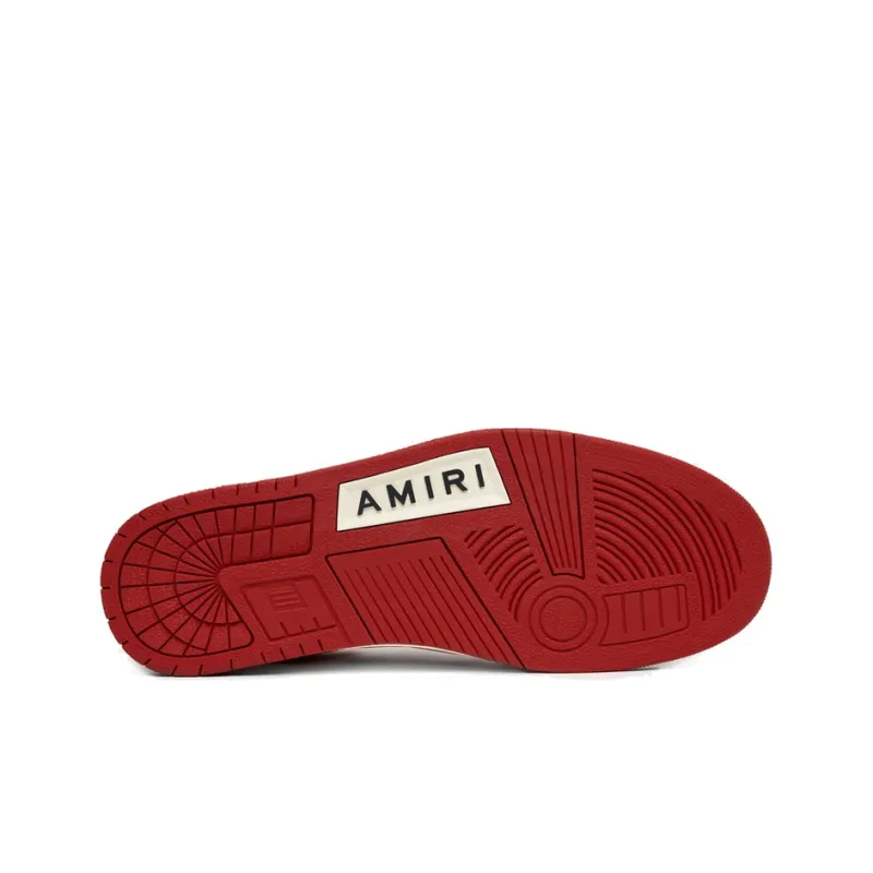 AMIRI Skel Top Low White Red-4
