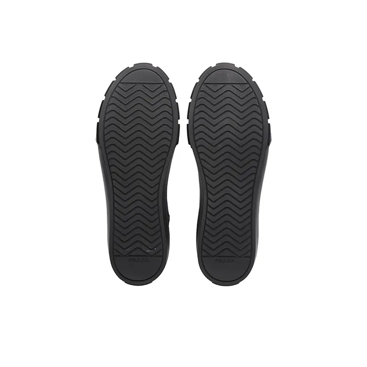 PRADA Cassetta Wheel Skateboard Shoes Men High-Top Black-4