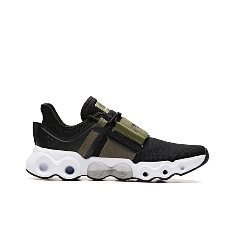 Anta Coverage Cushioning Anti-Slip And Wear-Resistant Low-Top Running Shoes Men's Black Green-1