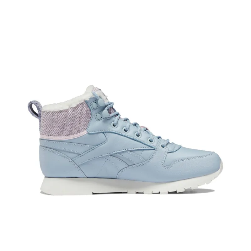 Reebok Classic Leather Running Shoes Women's High-Top Cerulean-1