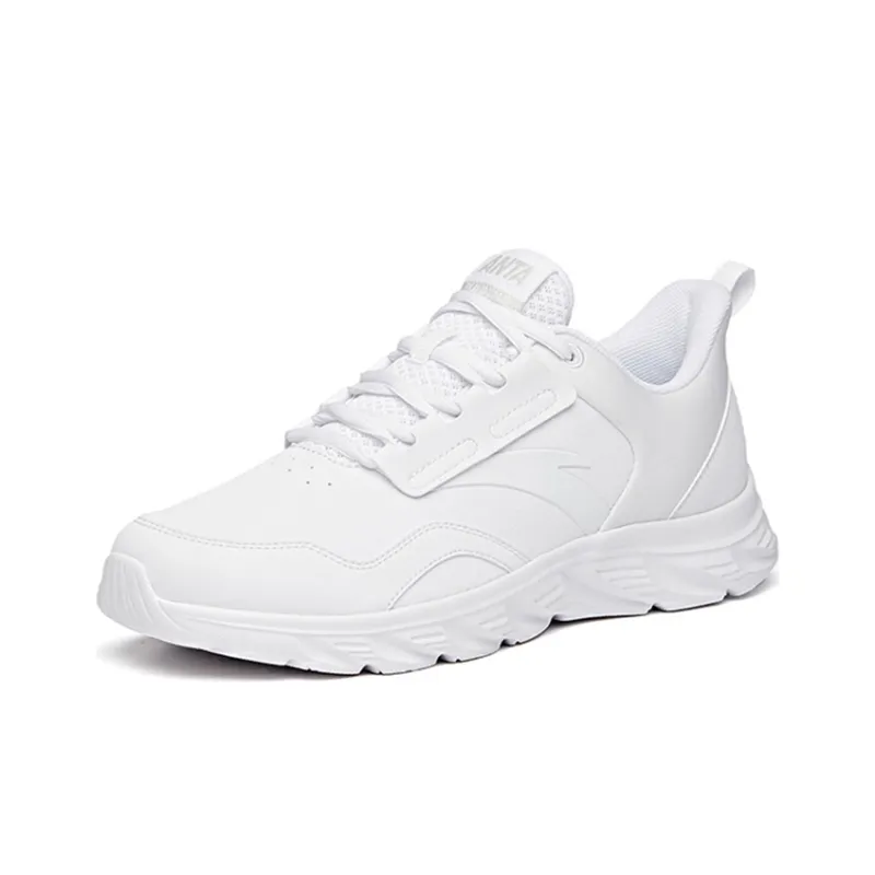 Anta Shock Absorbers Slip Resistant, Abrasion Resistant, Breathable Low Top Running Shoes Men's White-1