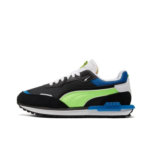 PUMA City Rider Running Shoes Unisex Low-Top Black/Green/Blue