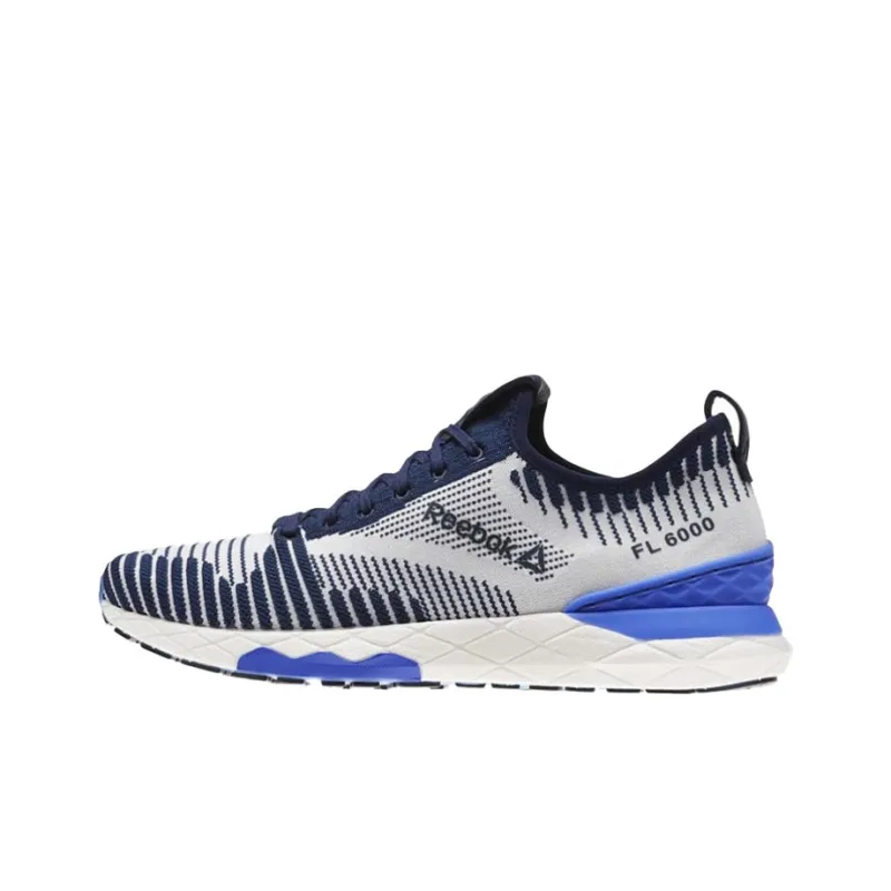 Reebok Floatride 6000 Lightweight Anti-Slip And Wear-Resistant Low-Top Running Shoes Men's White Blue-0