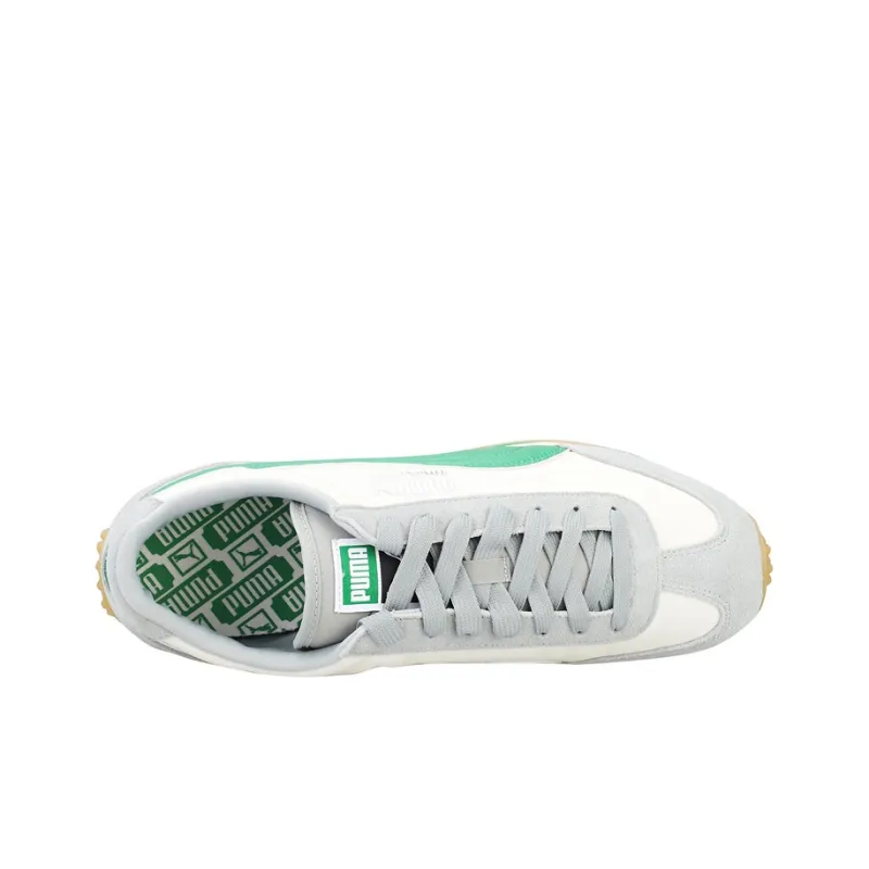 PUMA Whirlwind Classic Cushioning Anti-Slip Wear-Resistant Breathability Low-Top Running Shoes Men's Gray Green-3