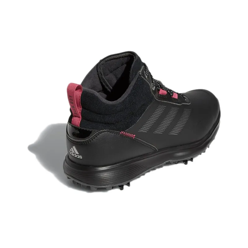Adidas S2G Mid Cut Golf Core Black Dark Silver Metallic Wild Pink Women's-3