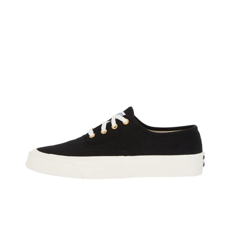 Maison Kitsune Low Top Stylish Skateboarding Shoes Unisex Black-0