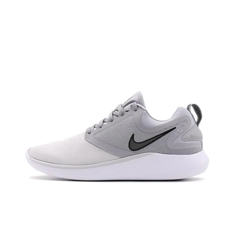 Nike Lunarsolo Cushioning Anti-Slip Wear-Resistant Breathability Low-Top Running Shoes Men's Gray Black-0