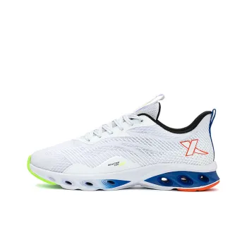 XTEP Cushioning Rotational Technology Breathable Cushioning Low Top Running Shoes Men's White Green