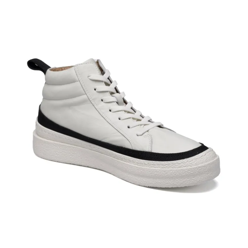 Anthony Miles Skateboard Shoes Men High Top Ecru-1