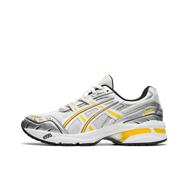 Asics GEL 1090 Wear Resistant Low Top Running Shoes Women's White Yellow-0