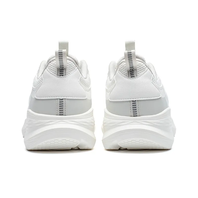 XTEP Cloud DC Cushioned Anti Slip And Wear Resistant Lightweight Low Top Casual Running Shoes Women's White Gray-4