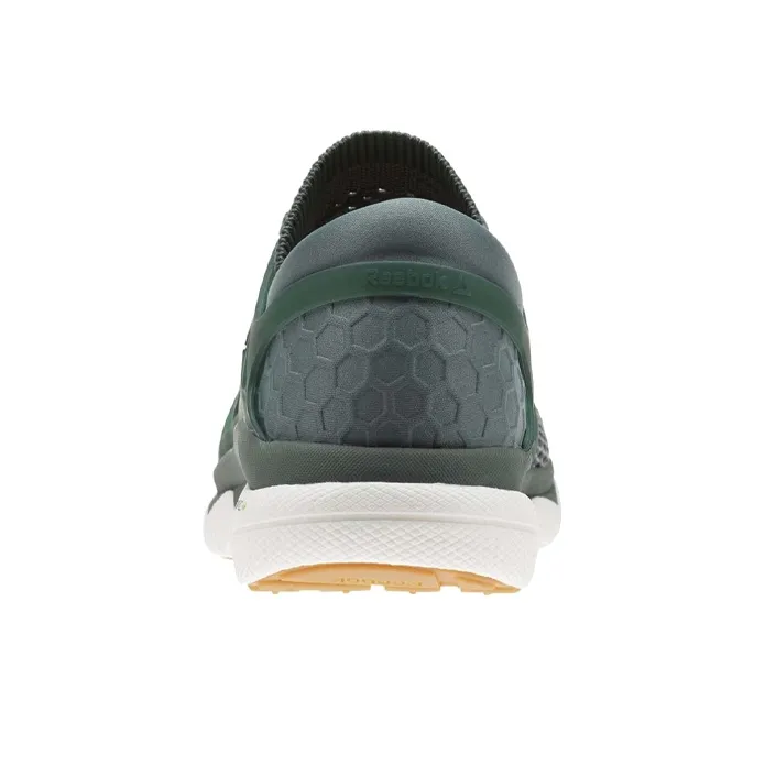 Reebok Floatride Run Lightweight And Breathable Low-Top Running Shoes Men's Gray Green-3