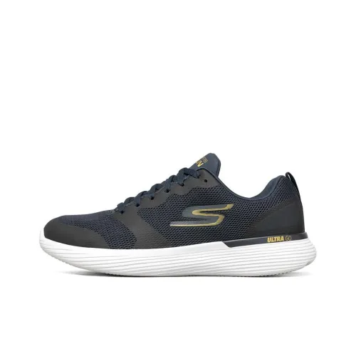 Skechers Go Run 400 V2 Running Shoes Men Low-Top Marine Blue/Gold