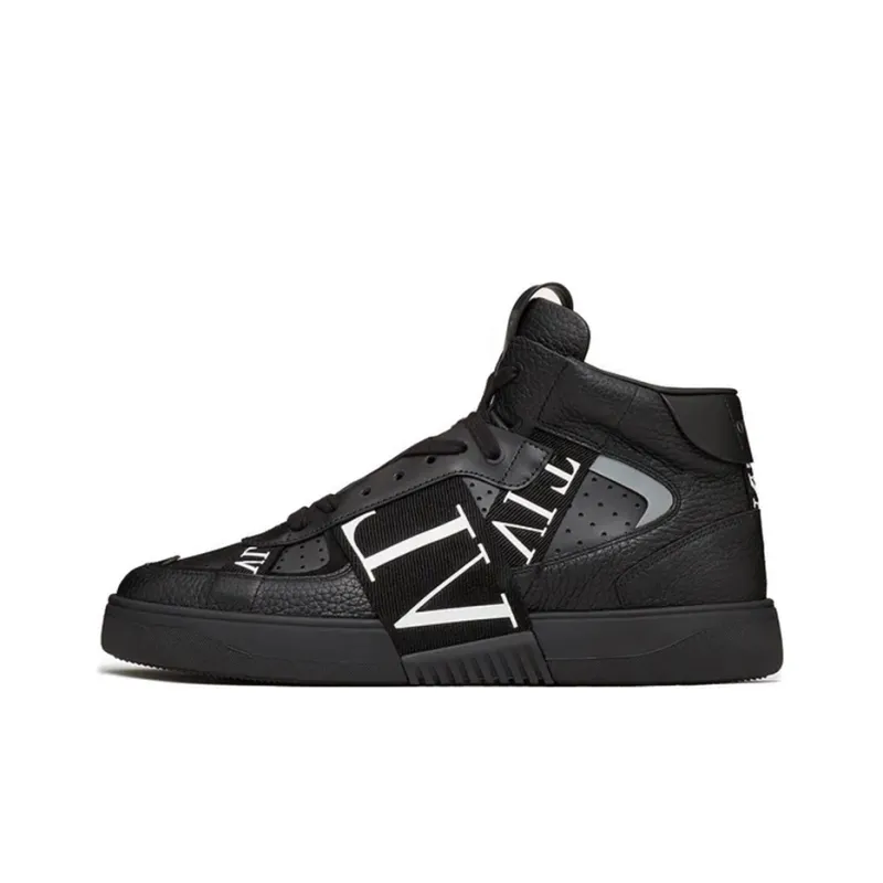 Valentino VL7N High Top Stylish Skateboarding Shoes Men's Black-0
