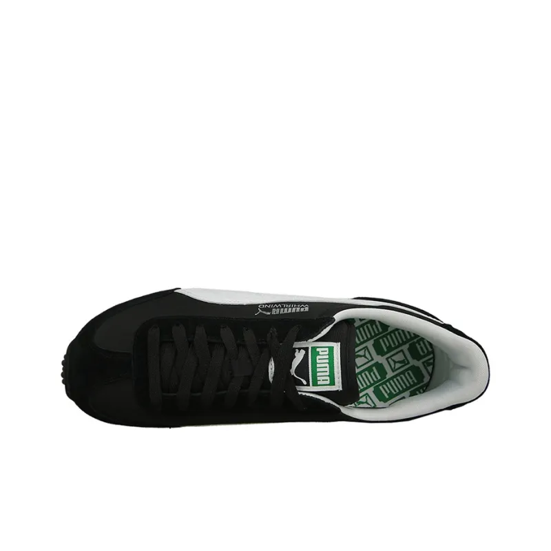 PUMA Whirlwind Classic Cushioning Anti-Slip Wear-Resistant Breathability Low-Top Running Shoes Men's Black White Blue-2