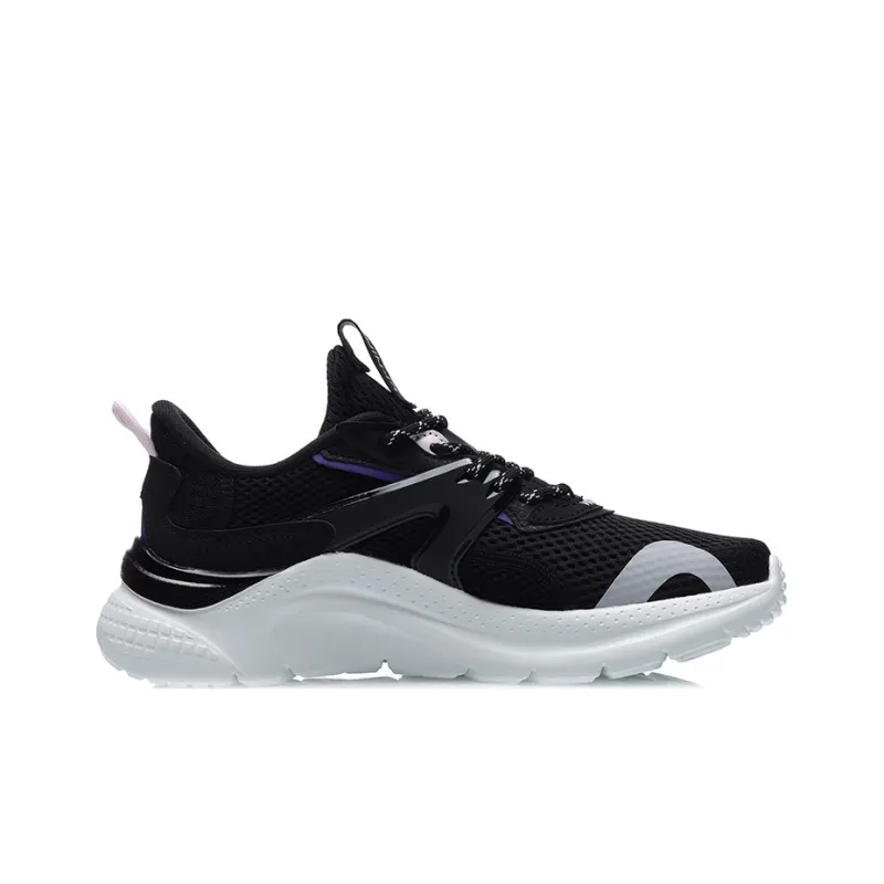LiNing Liuyun Slip Resistant, Abrasion Resistant, Lightweight Low Top Running Shoes Women's Black White-1