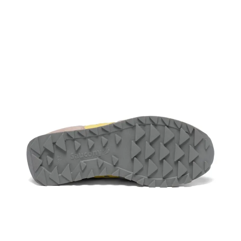 Saucony Jazz Original Running Shoes Women's Low-Top Pink/Gray/Yellow/White-4