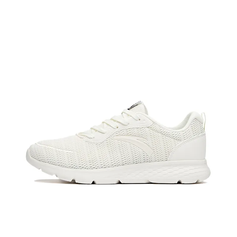 Anta Breathable Low Top Running Shoes Men's Ivory White-0