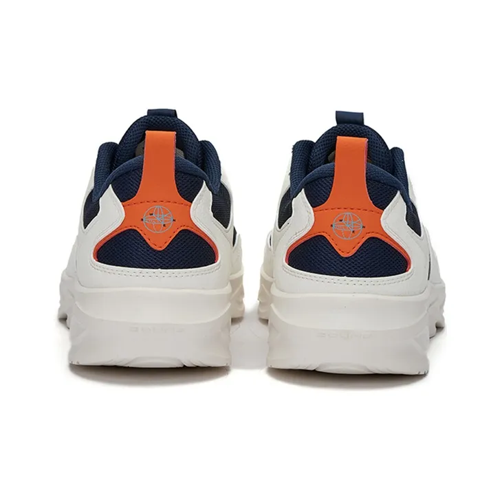 361° Non slip Lightweight Low Top Running Shoes Men's White Blue-3