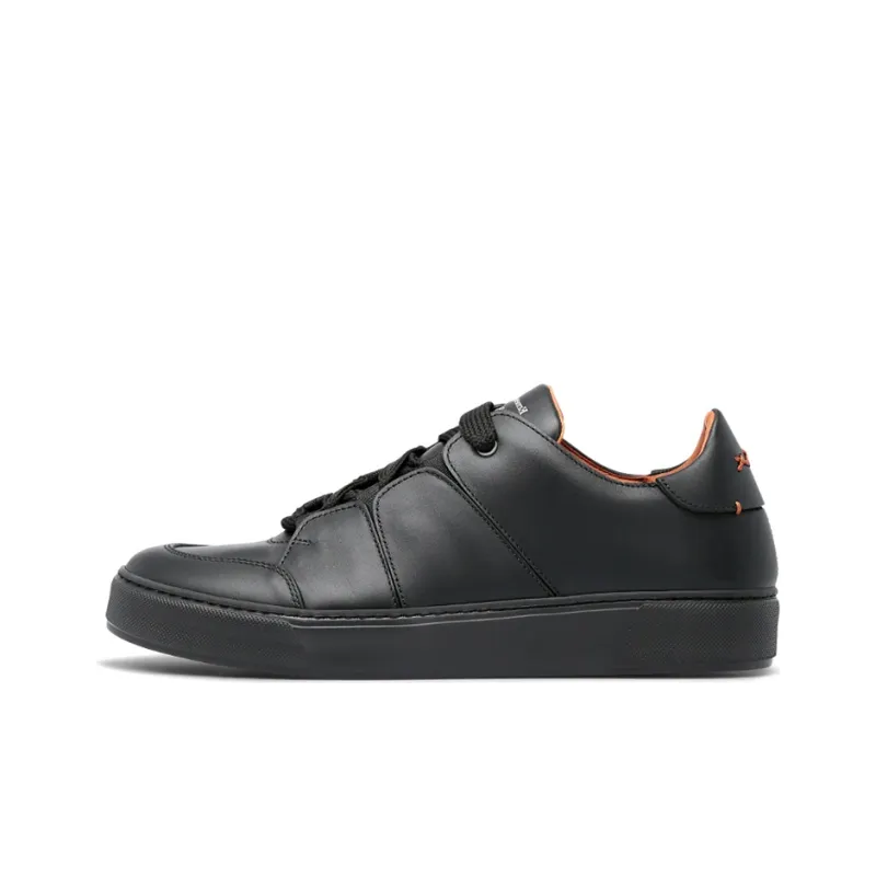 Zegna Tiziano Low Top Stylish Skateboarding Shoes Men's Black-0