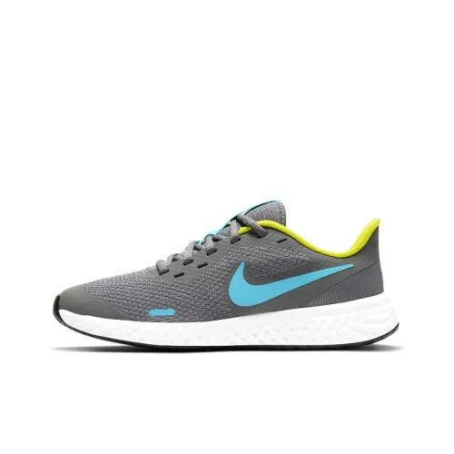 Nike REVOLUTION 5 Running Shoes Women's Low-Top Gray/Blue/Yellow