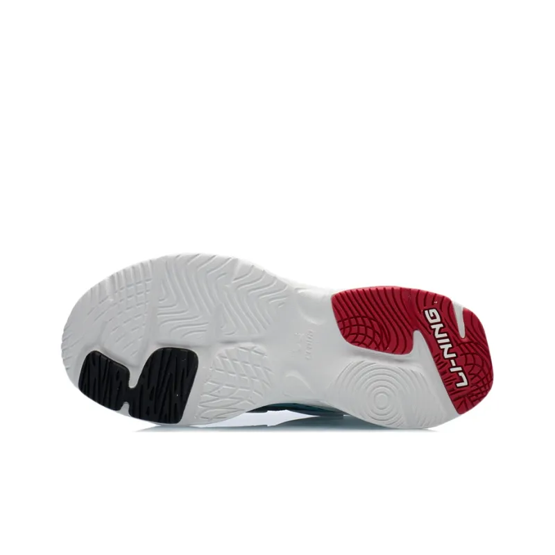 LiNing Spacetime Cushioning Low Top Running Shoes Women's White Gray-4