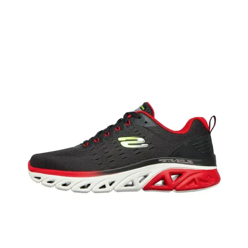 Skechers Glide-step Sport Running Shoes Men Low-Top Black/Red