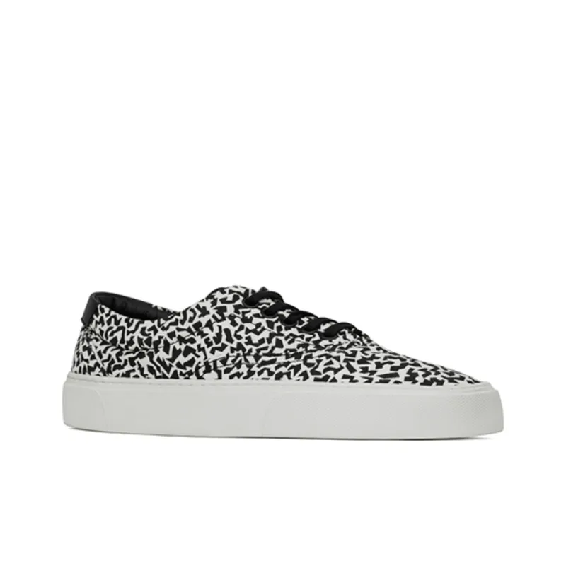 SAINT LAURENT Venice Low Black White Print-1