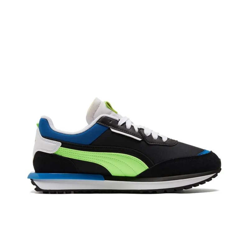 PUMA City Rider 'Electric Black Green Glare'-1