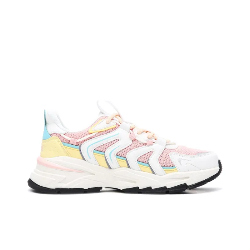 Erke Xun Running Shoes Women's Low Top Ivory White/Mineral Pink-1