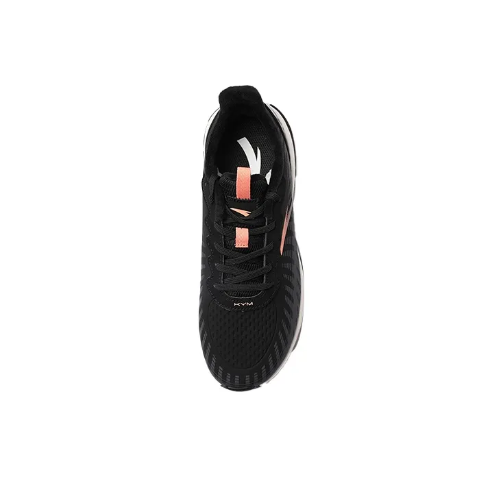 ANTA Running Shoes Women's Low Top Black/Castle Gray/Beauty Red-2