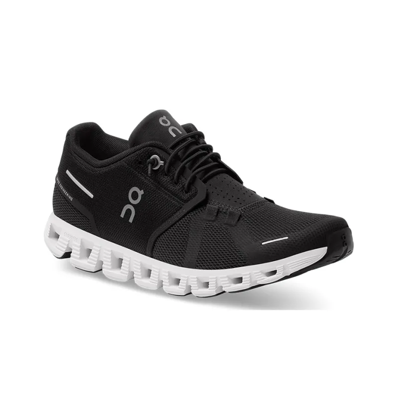 On Running Cloud 5 Black White Women's-2