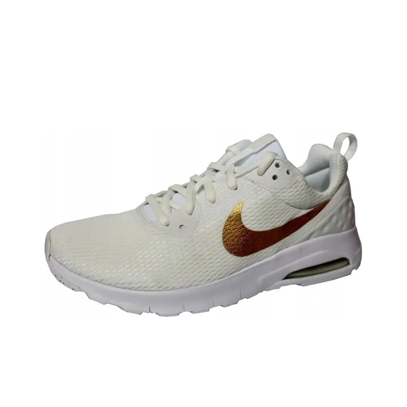 Nike Air Max Motion Cushioning Anti-Slip And Wear-Resistant Low-Top Casual Running Shoes Men's White Gold-1