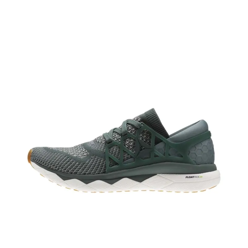 Reebok Floatride Run Lightweight And Breathable Low-Top Running Shoes Men's Gray Green-0