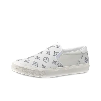 LOUIS VUITTON Trocadero Low-Top Stylish Skateboarding Shoes Men's White