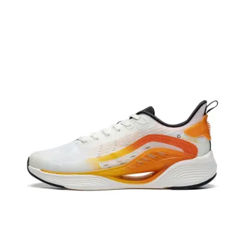 XTEP Qing Feng 5.0 Running Shoes Men Low Top Sail White/Tropical Yellow/Orange Sauce