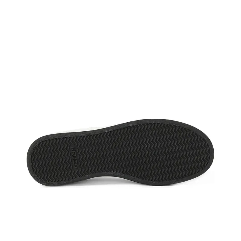 KENZO Takashi Kourt K Log Stylish Skateboarding Shoes Men's White-3
