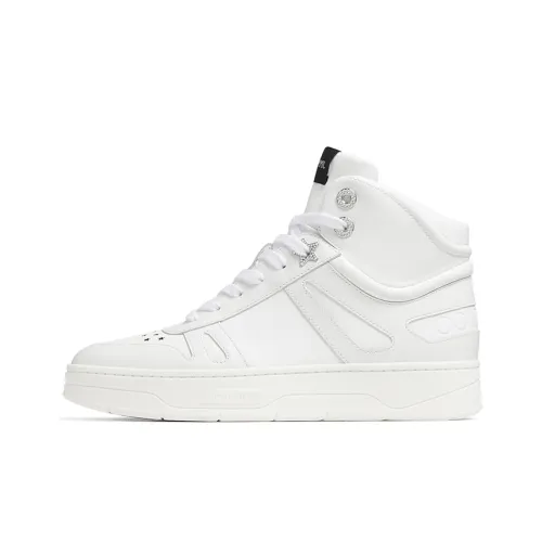 Jimmy Choo Hawaii Skateboard Shoes Women's High-Top White