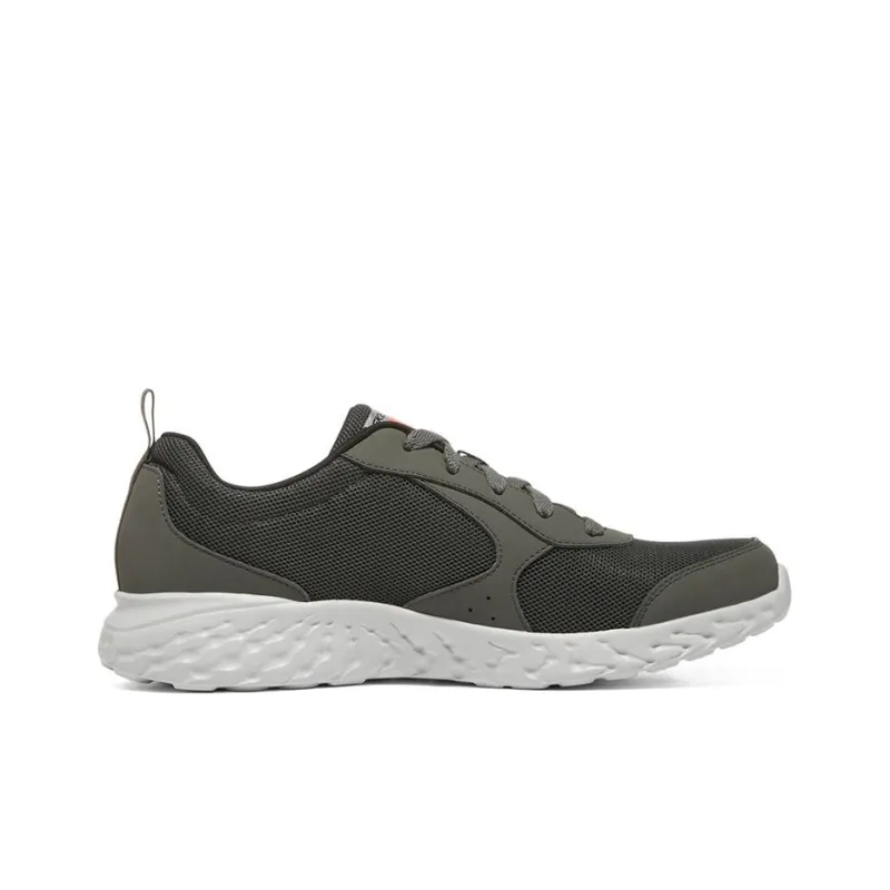 Skechers Cushioning Anti Slip Wear Resistant Breathability Low Top Running Shoes Men's Charcoal Gray-1