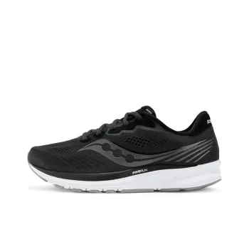 Saucony Ride Yutu 14 Cushioning Wear Resistant Breathable Supportive Low Top Running Shoes Men's Black White