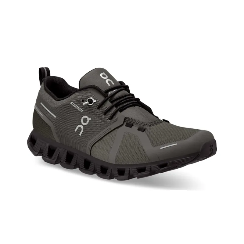 On Running Cloud 5 Waterproof Olive Black Women's-2