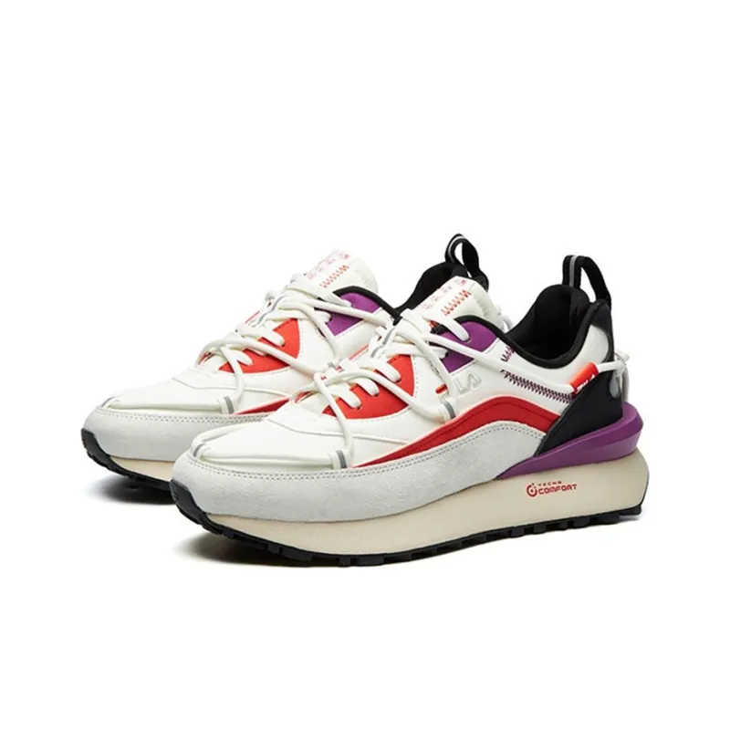 FILA FUSION Jogger DX Running Shoes Women's Low Top Snow/Orange Purple-2