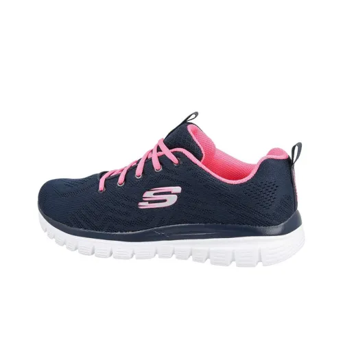 Skechers Dynamight Running Shoes Women's Low-Top Marine Blue/Hot Pink