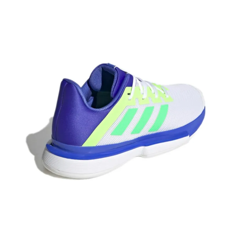 Adidas Solematch Bounce Lightweight And Wear-resistant Low-Top Running Shoes Men's White Blue Green-3