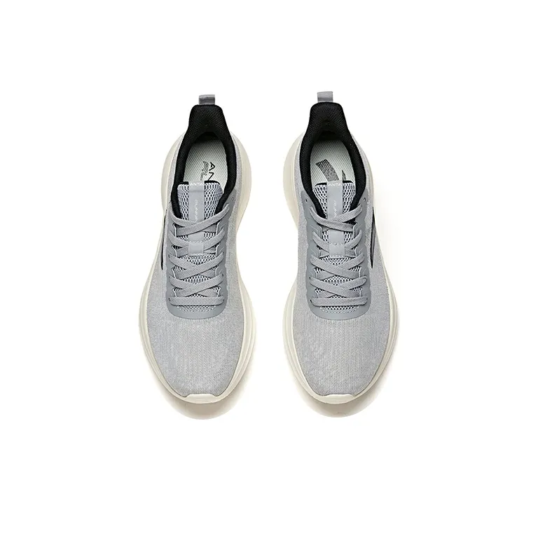 Anta Cushioned Slip-Resistant Lightweight Low-Top Running Shoes Men's Gray-2